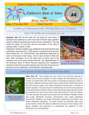 The Children's Post, 15th Nov 2020