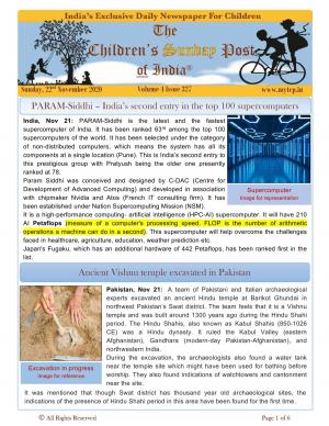 The Children's Post, 22nd November 2020