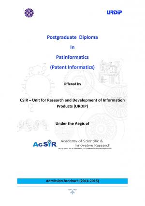 CSIR – URDIP Notified Admission to Postgraduate Diploma in Patinformatics 2014