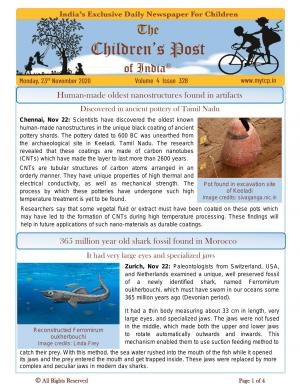 The Children's Post, 23rd November 2020