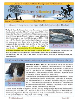 The Children's Post, 29th Nov 2020