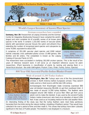 The Children's Post, 30th November 2020