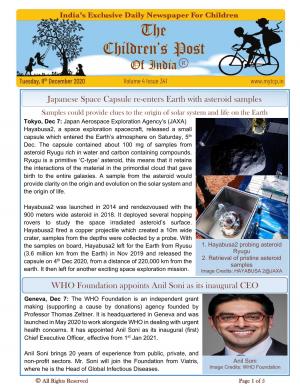 The Children's Post, 8th Dec, 2020