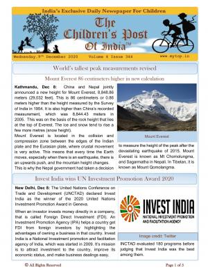 The Children's Post, 9th December, 2020