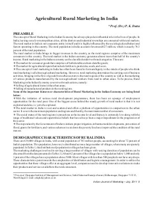 IJM-July11-Article2-Agricultural Rural Marketing In India