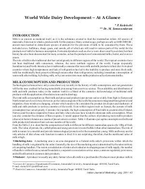 IJM-July11-Article6-World Wide Dairy Development- At A Glance