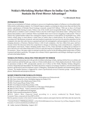 IJM-Aug11-Article6-Nokiaâ€™s Shrinking Market Share in India