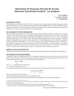 IJM-Aug11-Article7-Marketing Of Titanium Dioxide By Kerala Minerals And Metals Limited