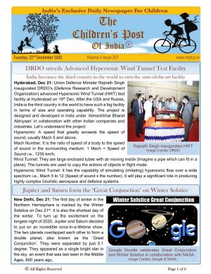 The Children's Post, 22nd Dec, 2020