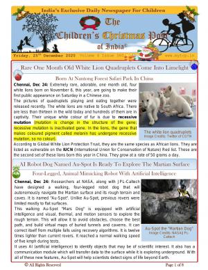 The Children's Post, 25th December 2020