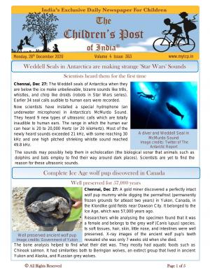 The Children's Post, 28th December 2020