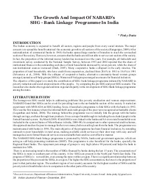 IJF-Dec11-Article5-The Growth and Impact of NABARDâ€™s SHG-Bank Linkage Programme in India