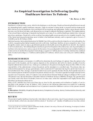 IJM-Nov11-Article4-An Empirical Investigation in Delivering Quality Healthcare Services to Patients