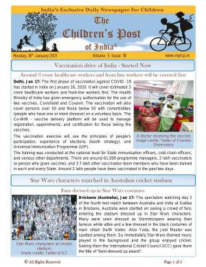 The Children's Post, 18th January 2021