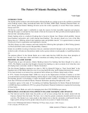 IJF-Jan10-Article3-The Future of Islamic Banking in India