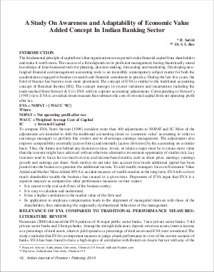 IJF-Feb10-Article3-A Study on Awareness and Adaptability of Economic Value Added Concept in Indian Banking Sector