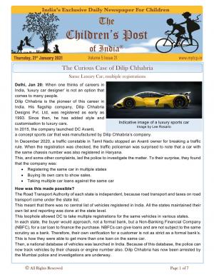 The Children's Post, 21st January 2021