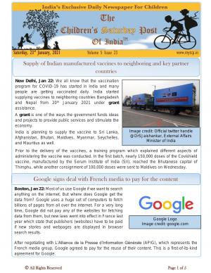 The Children's Post, 23rd January 2021