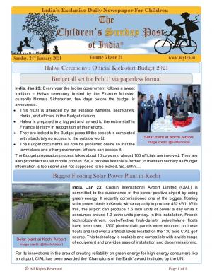 The Children's Post, 24 Jan 2021