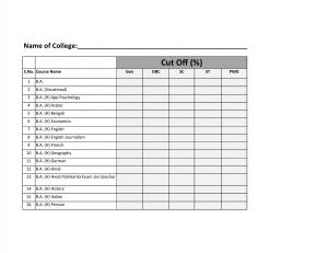Shaheed Sukhdev college of Business Studies First Cut off