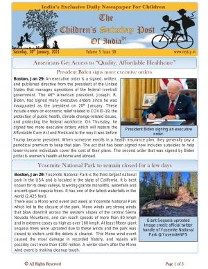 The Children's Post, 30th January 2021