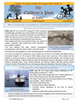 The Children's Post, 1st February 2021