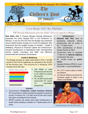 The Children's Post, 2nd Feb 2021