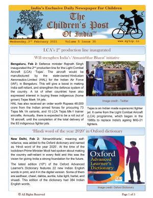 The Children's Post, 3rd February, 2021