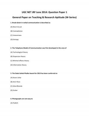 UGC NET June 2014 Question Paper with Answer Keys