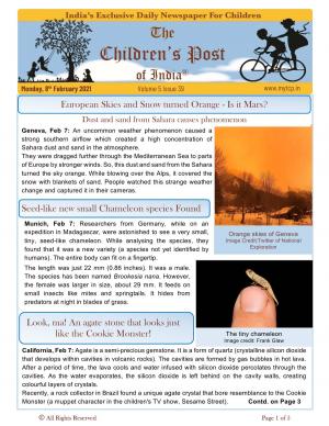 The Children's Post 8th February 2021