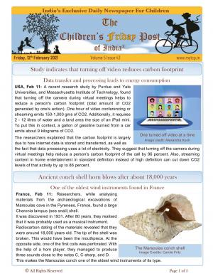 The Children's Post, 12th February 2021