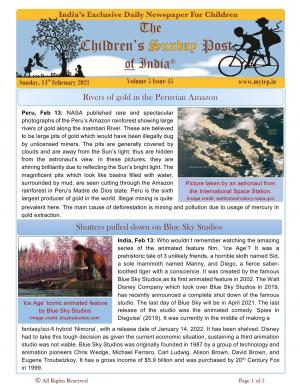 The Children's Post Of India, 14th Feb 2021