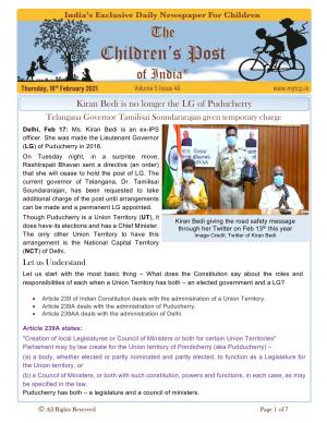 The Children's Post, 18th February 2021