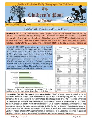 The Children's Post, 22nd Feb 2021