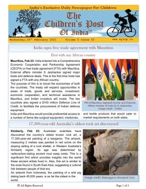 The Children's Post, 24th February , 2021