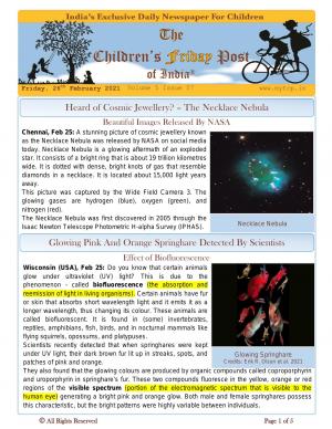 The Children's Post, 26th February 2021