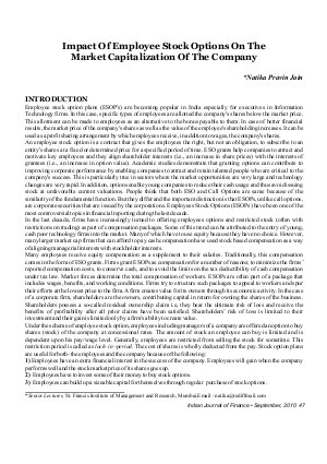 IJF-Sep10-Article5-Impact of Employee Stock Options On The Market Capitalization of The Company
