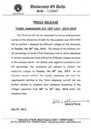 Third cut off Press Release 2014