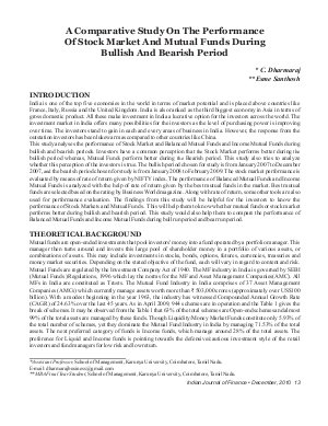 IJF-Dec10-Article2-A Comparative Study On The Performance Of Stock Market And Mutual Funds During Bullish and Bearish Period