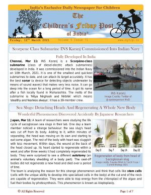 The Children's Post, 12th March 2021