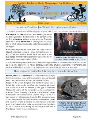 The Children's Post, 13th March 2021