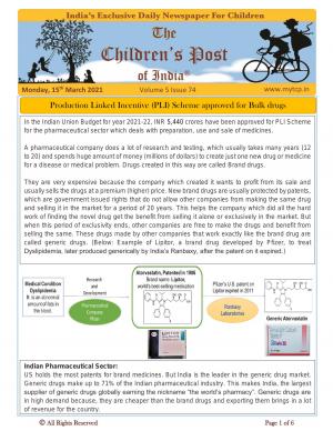 The Children's Post, 15th March 2021