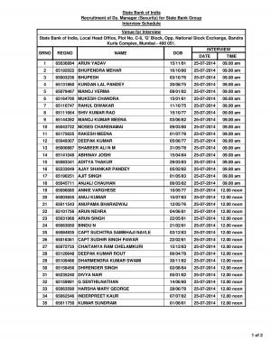 SBI Announced Interview Schedule for Dy. Manager (Security) 