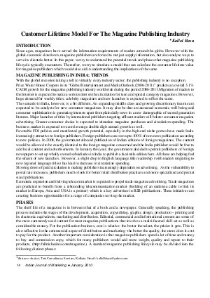 IJM-Jan10-Article2-Customer Lifetime Model For The Magazine Publishing Industry