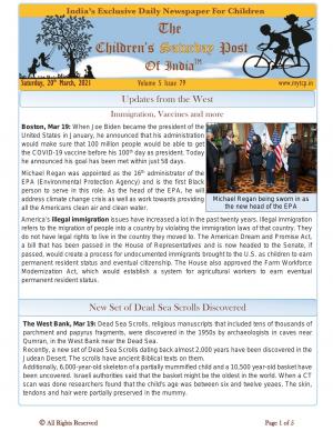 The Children's Post, 20th March 2021