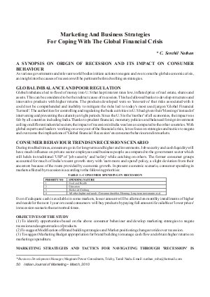 IJM-March10-Article6-Marketing and Business Strategies For Coping With The Global Financial Crisis