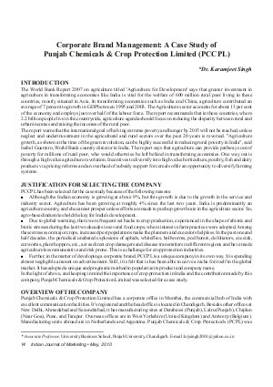IJM-May10-Article2-Corporate Brand Management : A Case Study of Punjab Chemicals & Crop Protection Limited (PCCPL)