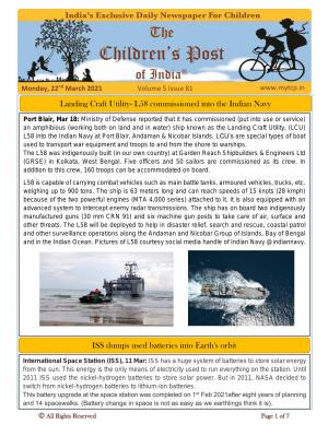 The Children's Post, 22nd Mar 2021