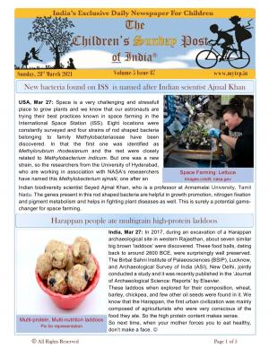 The Children's Post, 28th March 2021