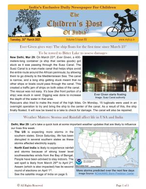 The Children's Post, March 30th, 2021